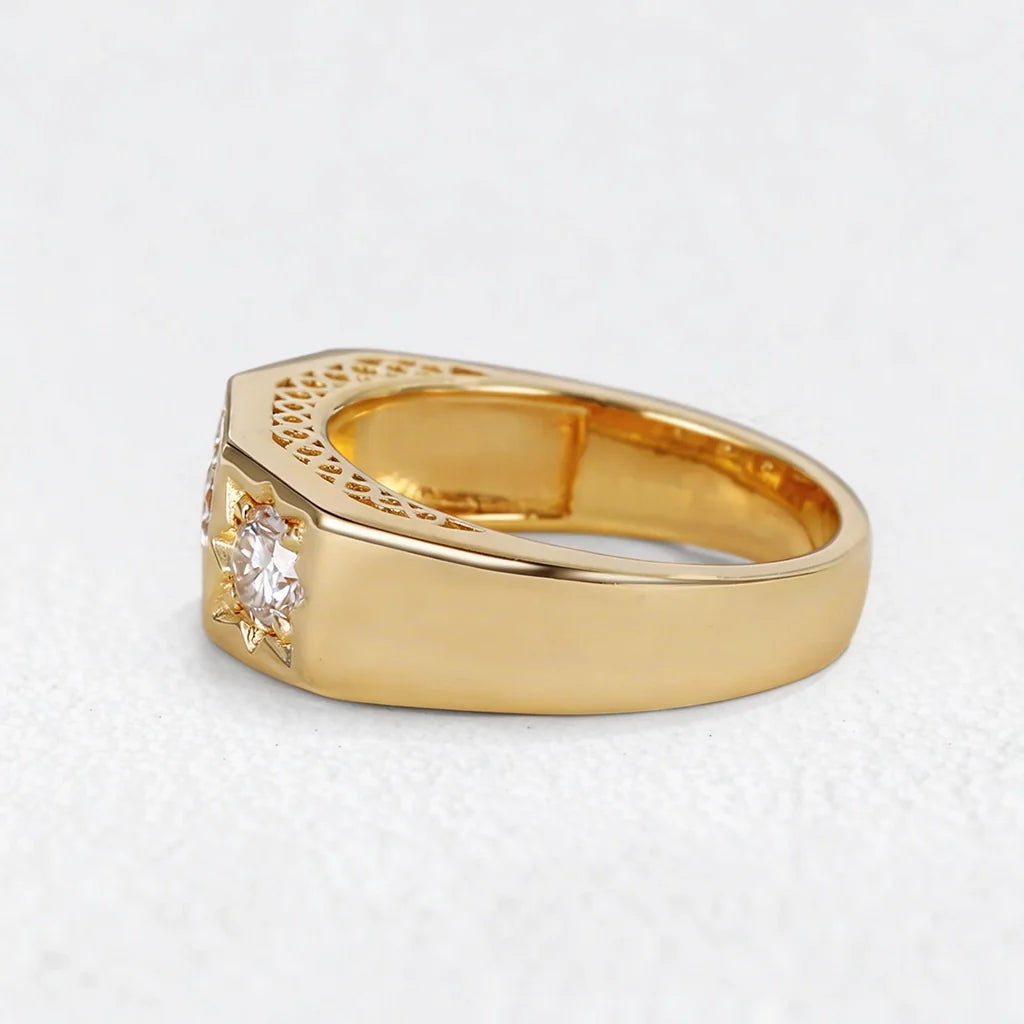 Solaris Burst | Round Diamond Wedding Band