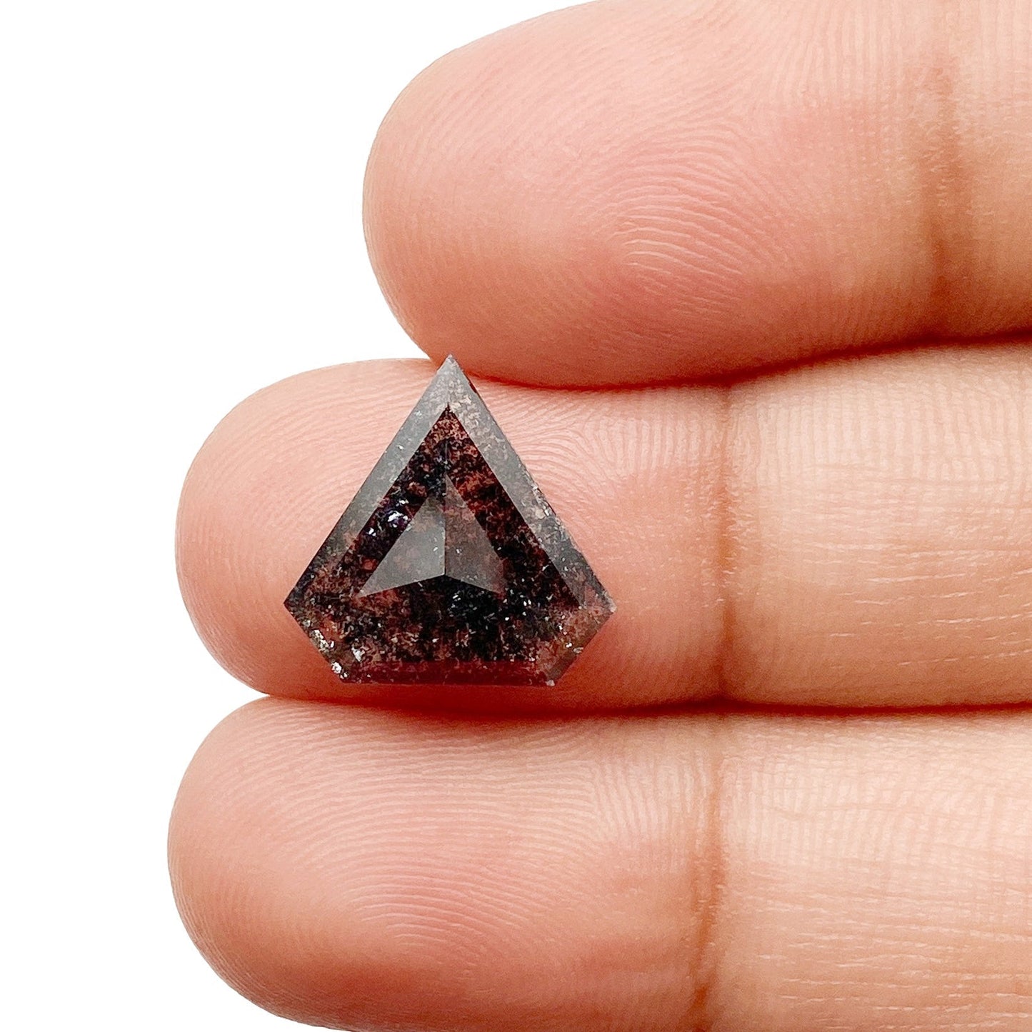 2.25ct | Salt & Pepper Shield Shape Rose Cut Diamond