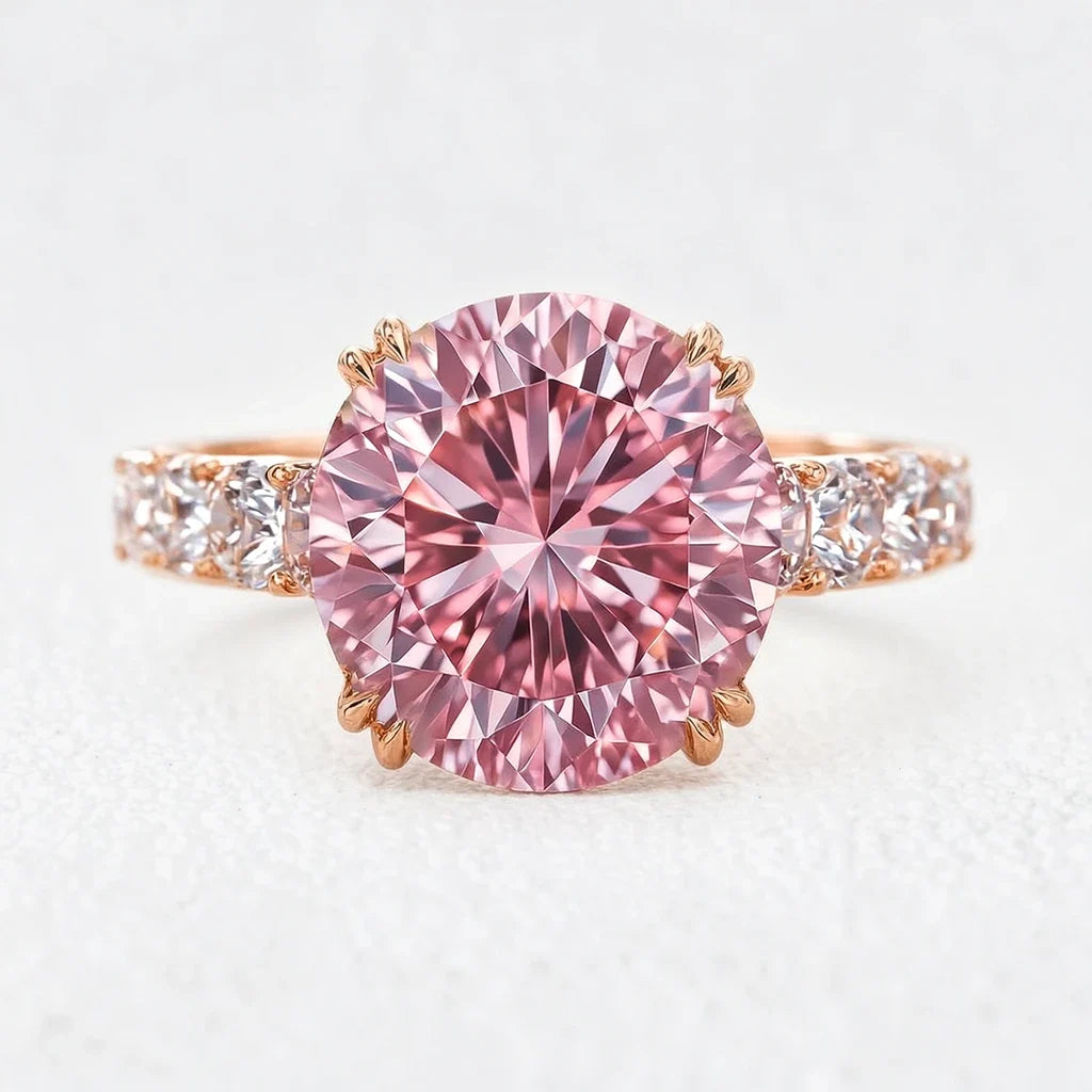 Alexandra’s Luminary | 3CT Vintage Pink Sapphire Solitaire Engagement Ring