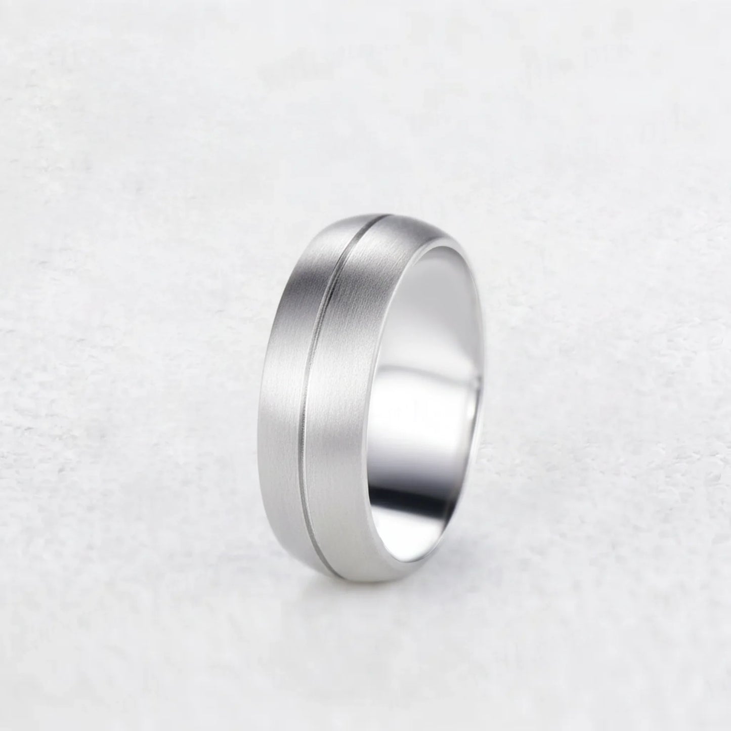 Atlas Vaulted | Architectural Brushed Men's Wedding Band