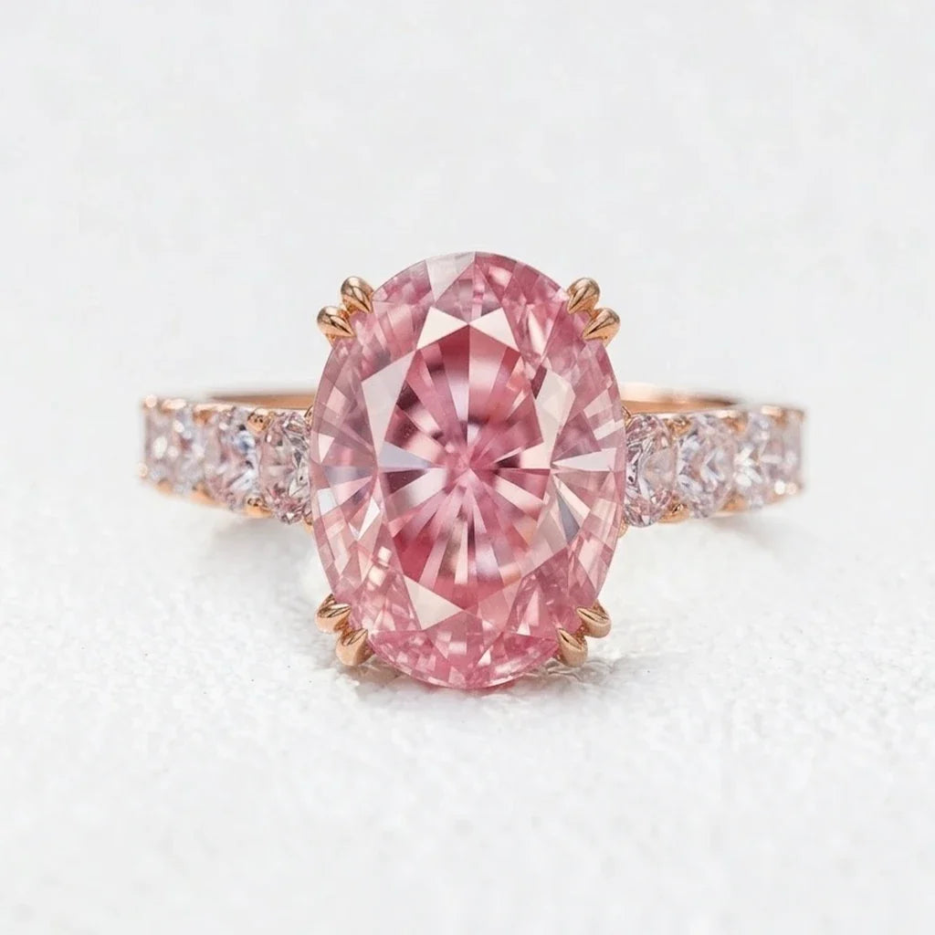 Isabella’s Promise | 3CT Oval Vintage Pink Sapphire Engagement Ring
