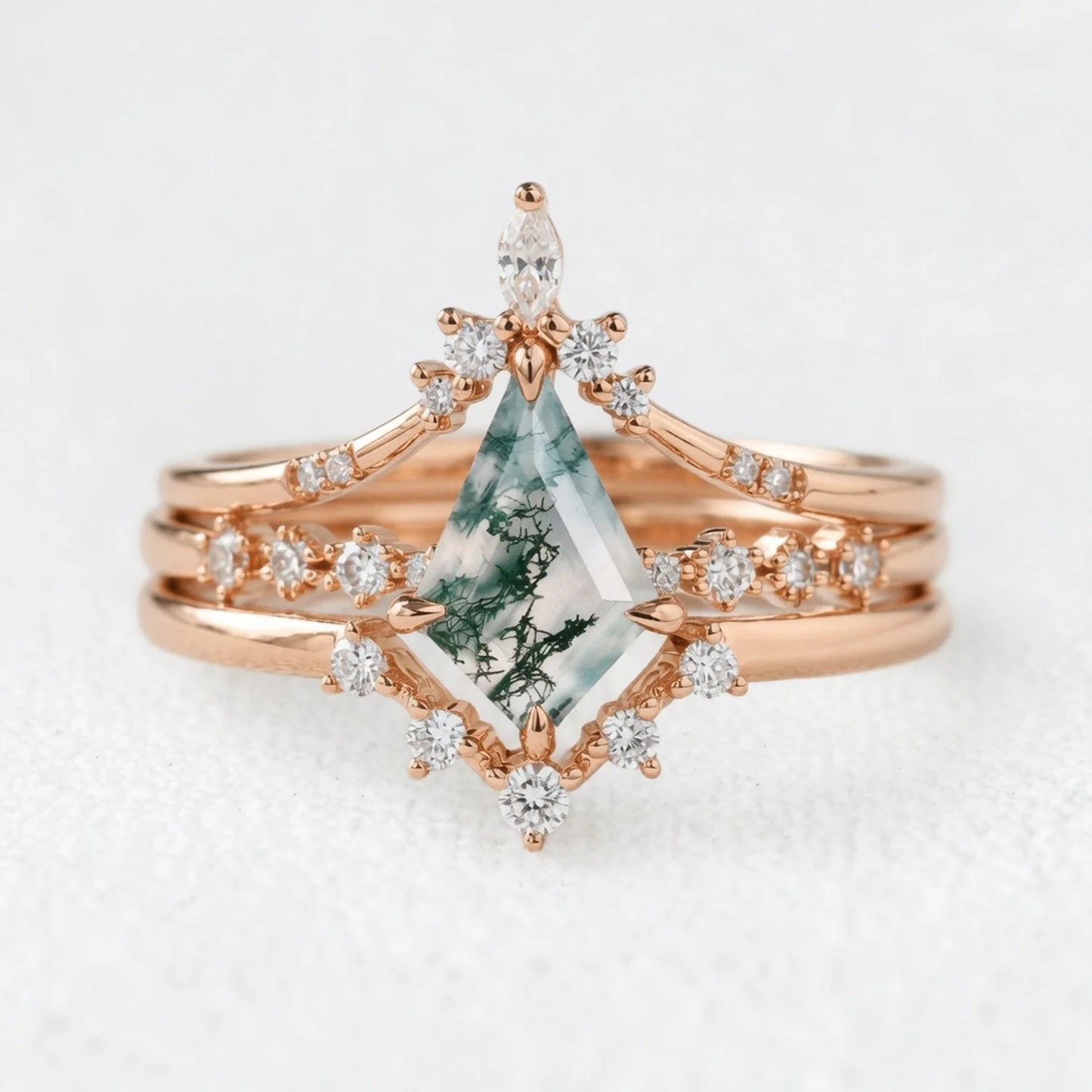 Genevieve’s Grace | Kite Moss Agate Vintage Bridal Trilogy