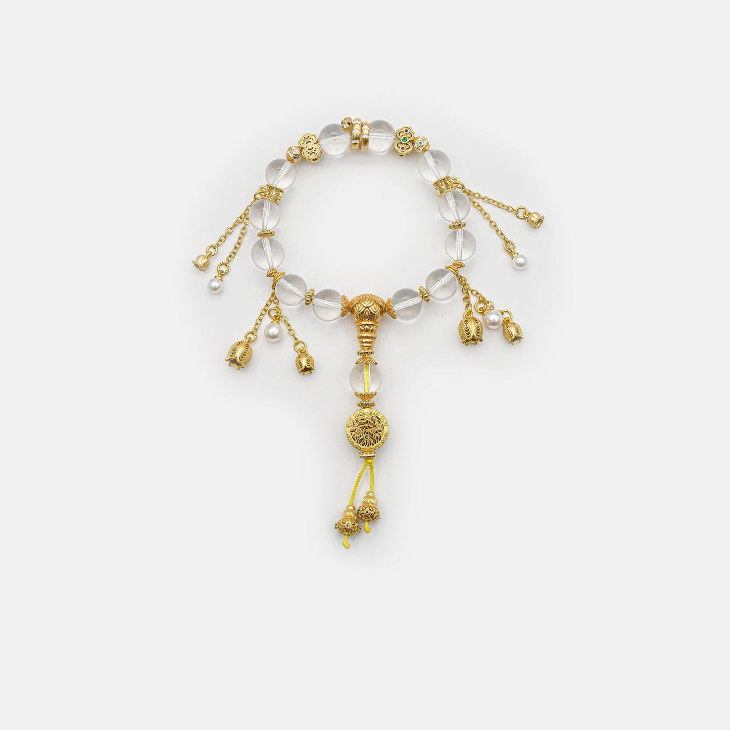 Golden Serpent Treasure Trove Crystal Bracelet