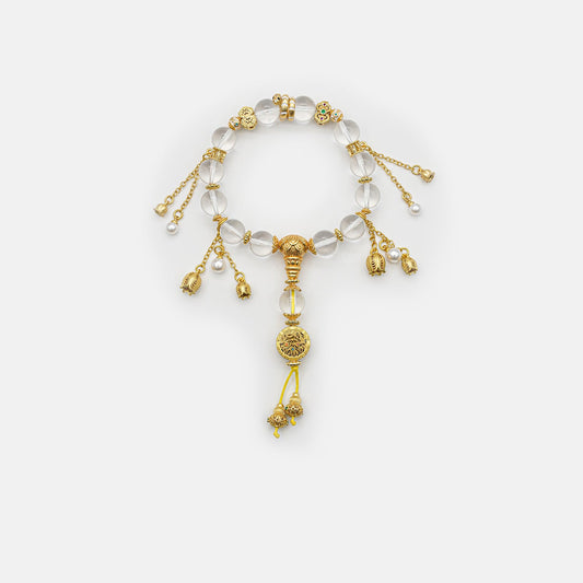 Golden Serpent Treasure Trove Crystal Bracelet