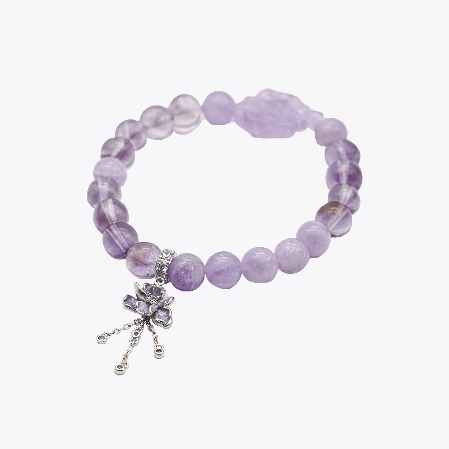 Amethyst Flourish Serenity Whisper Crystal Bracelet