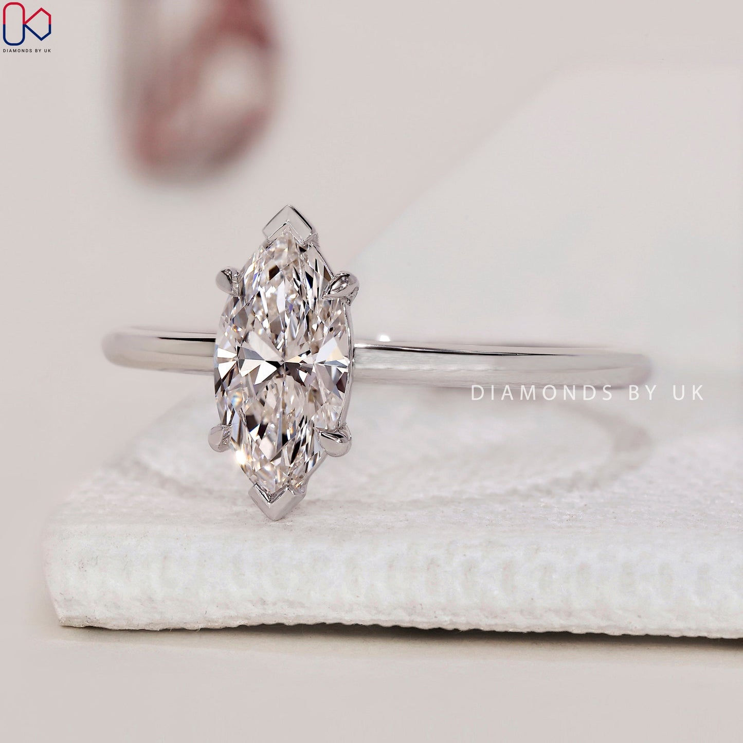 Marquise Diamond Ring - Solitaire Setting