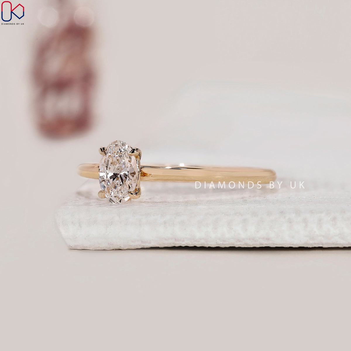 Oval Cut Diamond Solitaire Engagement Ring