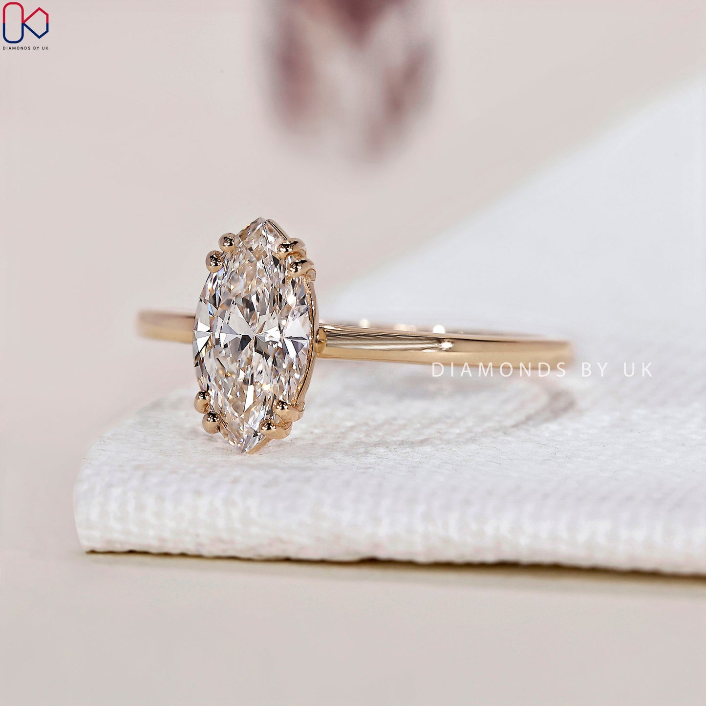 Marquise Engagement Ring – Solitaire Setting