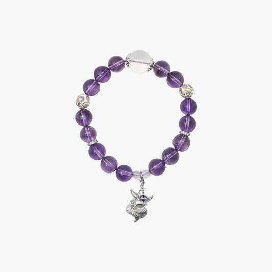 Nine-Tailed Iris - Ninefold Amethyst Crystal Bracelet