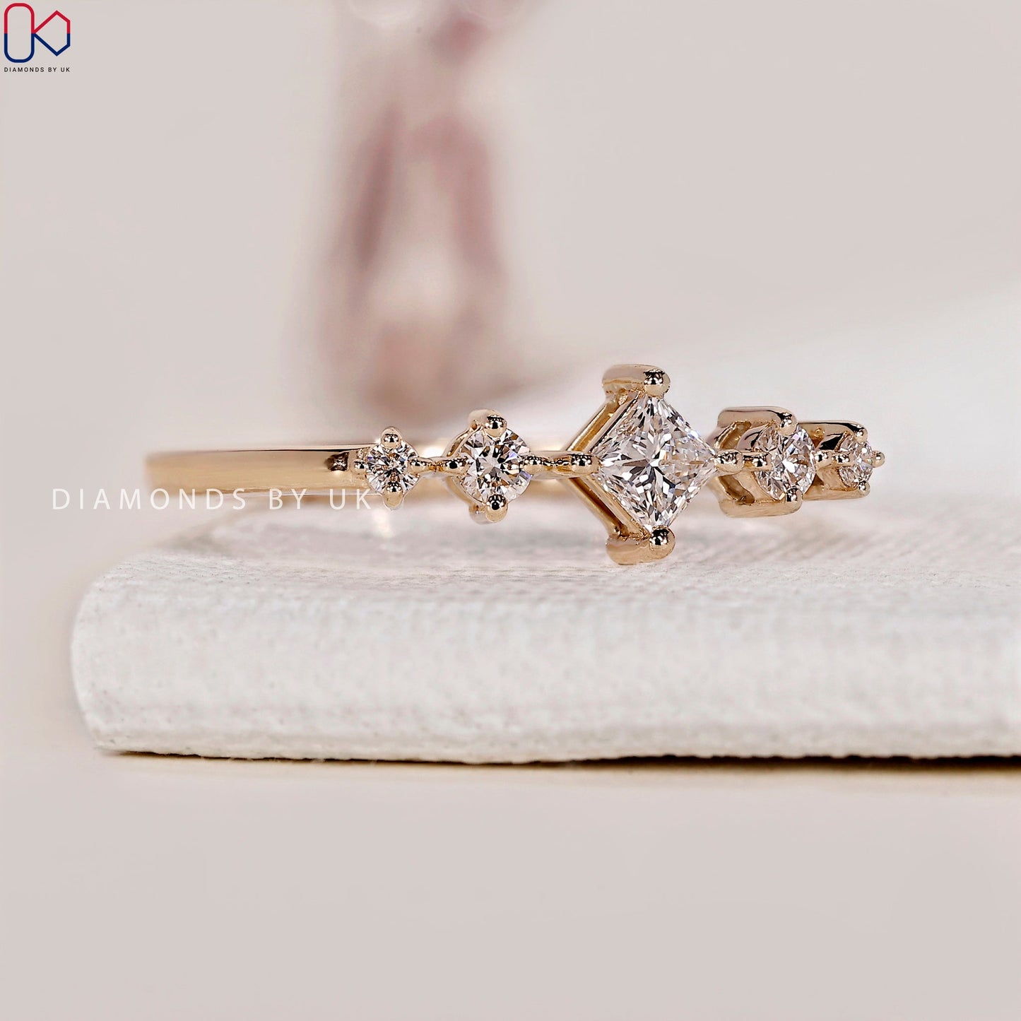 5 Stone Diamond Ring In Yellow Gold
