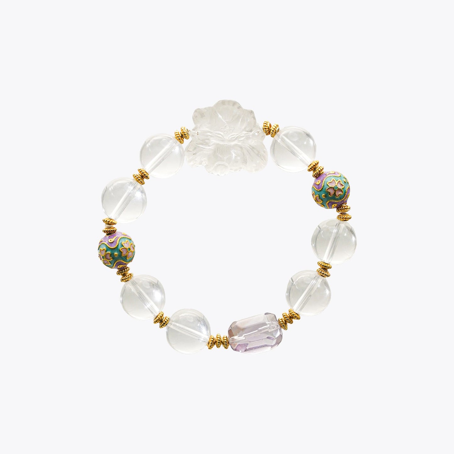 Nine-Tailed Azure Kitsune Crystal Bracelet (Pure Spirit Essence)