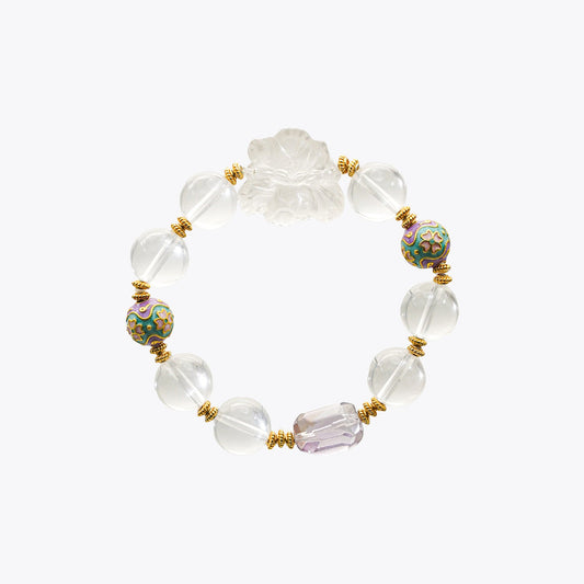 Nine-Tailed Azure Kitsune Crystal Bracelet (Pure Spirit Essence)