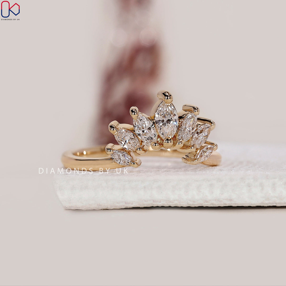 Marquise Cut 7 Stone Diamond Band