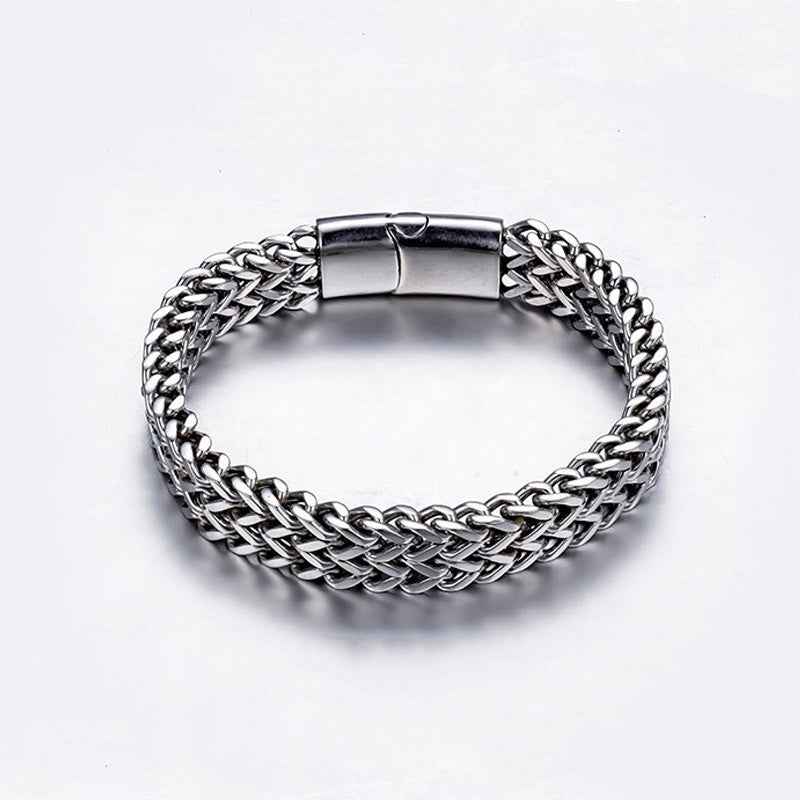 Fortune Jewel Fish Scale Magnetic Buckle Titanium Steel Balance Bracelet Bangle