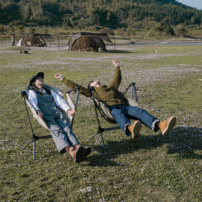 Naturehike YL11 Outdoor Folding Rocking Chair Portable Multi Angle Adjustable Sling Swing Chair Aviation Aluminum Bracket 150kg Max Load Bearing