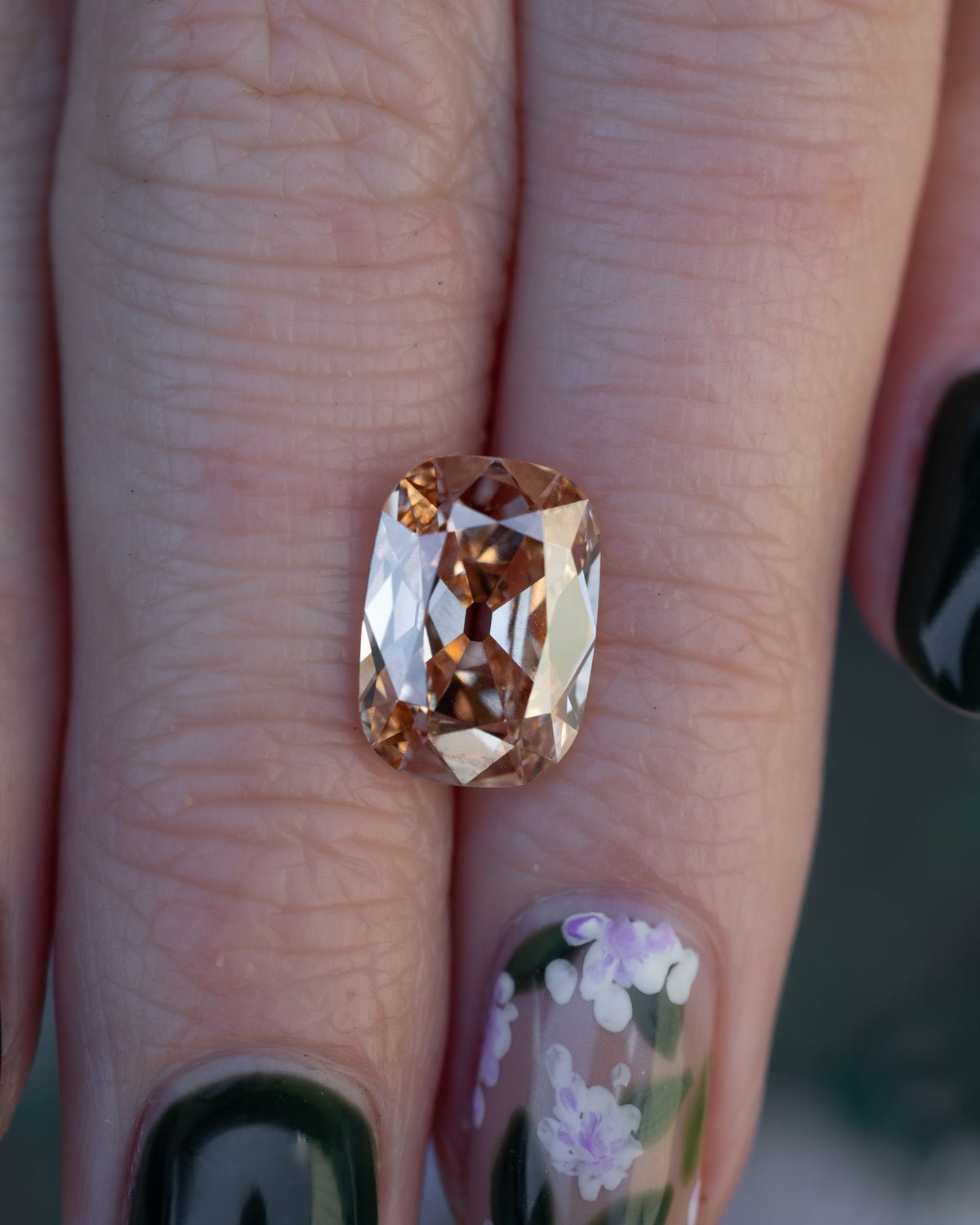 3.8ct 12.05x8.55x4.57mm Elongated Cushion Old Mine Cut Lab-Grown Champagne Diamond - VVS2