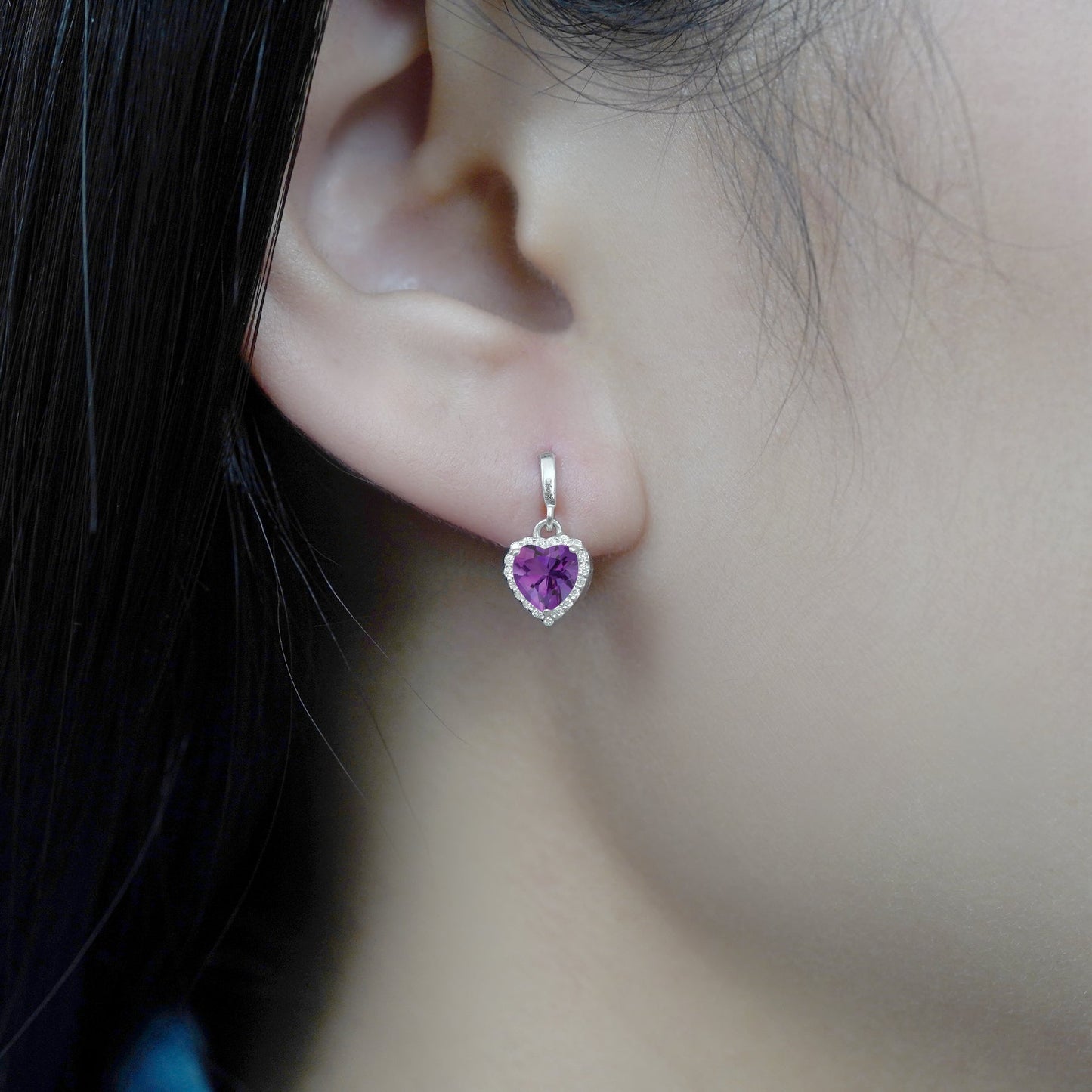 Forever Heart 1.25 Carat Birthstone Earrings