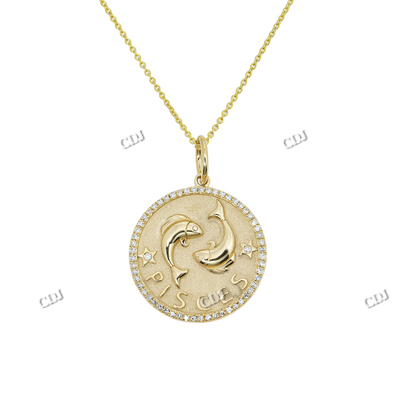 New Arrival Design Round Moissanite Silver Pendant for Women