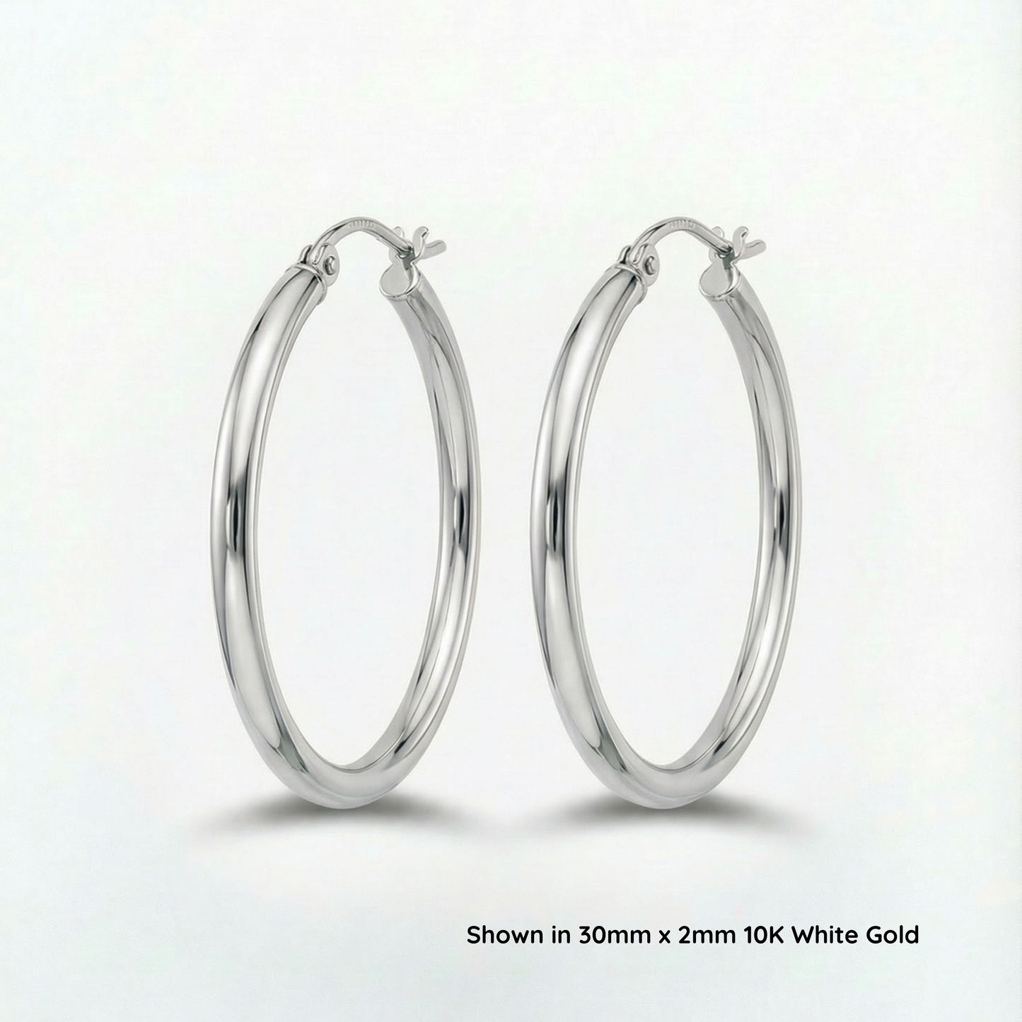 Statement Gold Hoop Earrings | 10K White & Yellow Gold