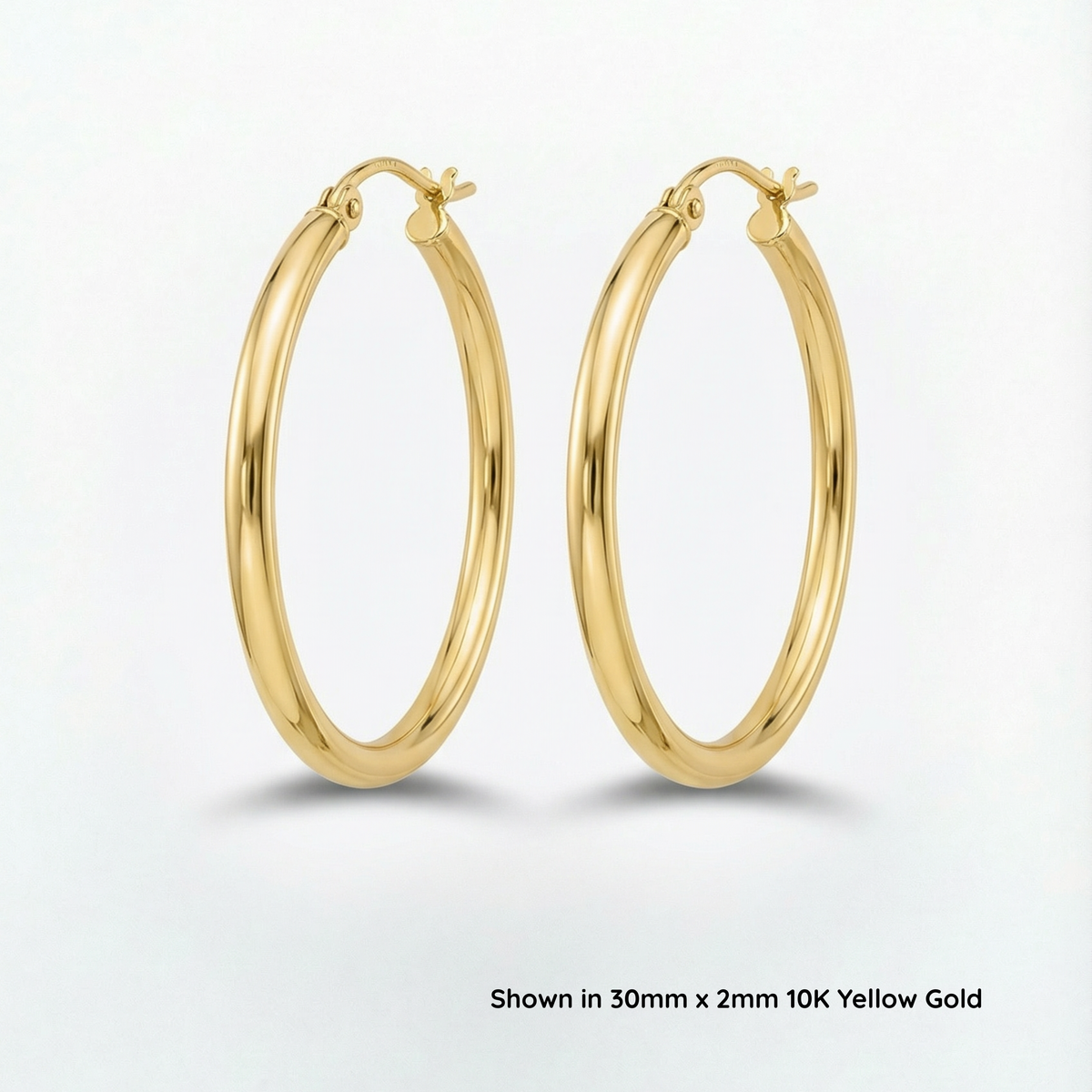 Statement Gold Hoop Earrings | 10K White & Yellow Gold