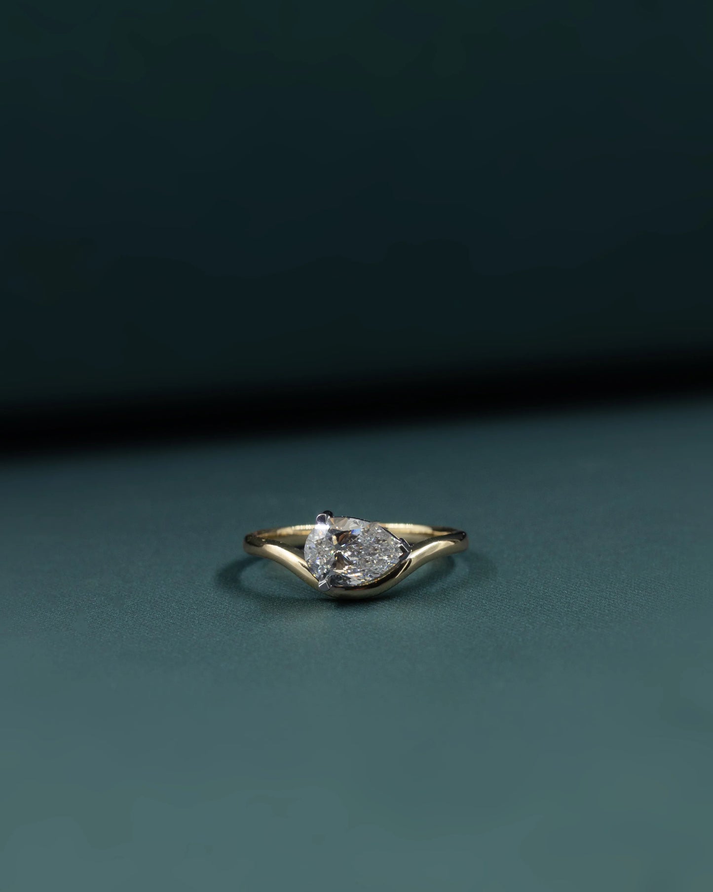 1.01 CT Pear Cut Lab-Grown Diamond Solitaire Engagement Ring