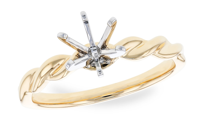 14KY Twisted Semi-Mount Engagement Ring