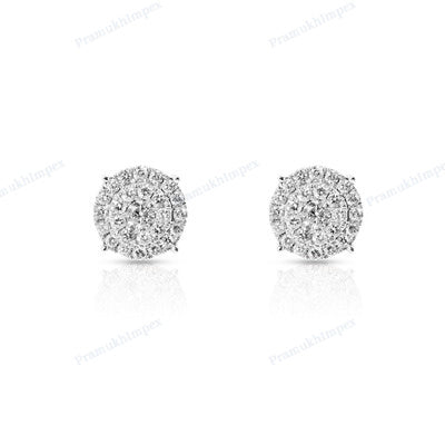 925 Sterling Silver Light weight Diamond Earring