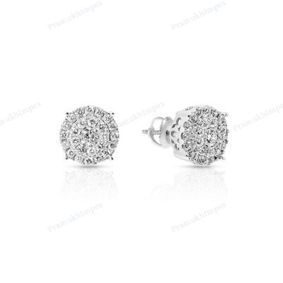 925 Sterling Silver Light weight Diamond Earring