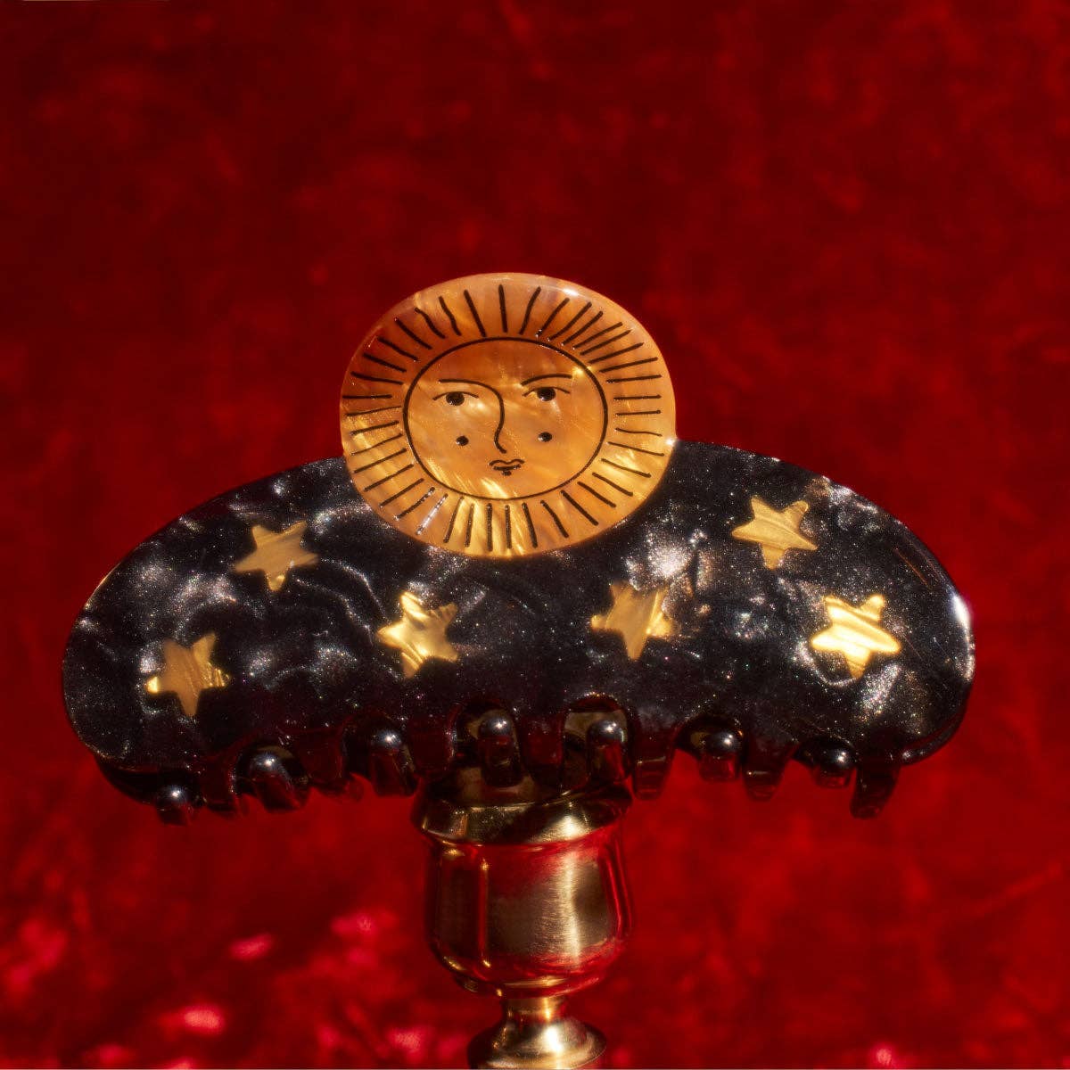 SUN AND STARS CLAW | CELESTIAL ASTROLOGY HAIR CLIP