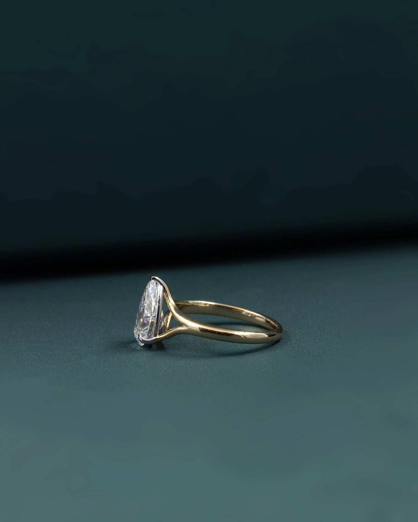 2.01 CT Pear Cut Solitaire Lab-Grown Diamond Engagement Ring