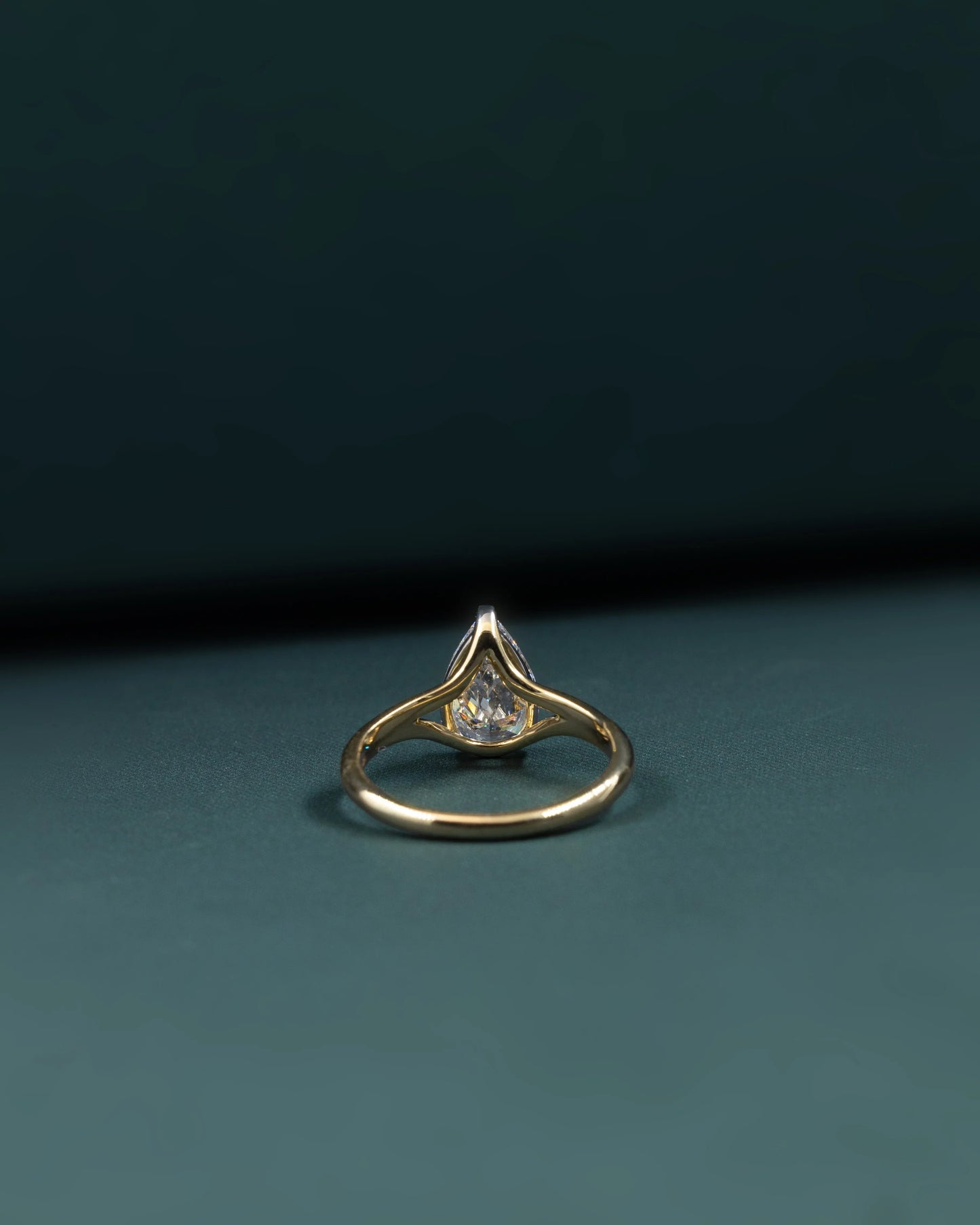 2.01 CT Pear Cut Solitaire Lab-Grown Diamond Engagement Ring