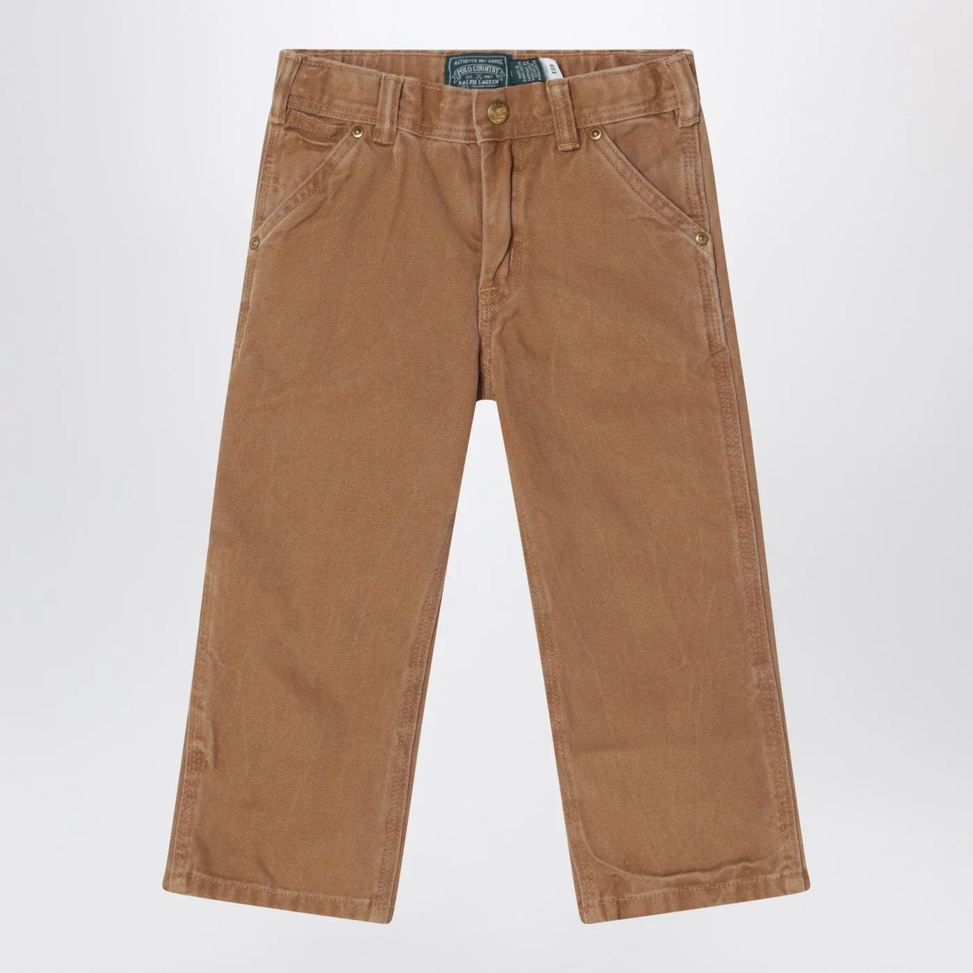 Polo Ralph Lauren - Brown vintage-effect cotton trousers