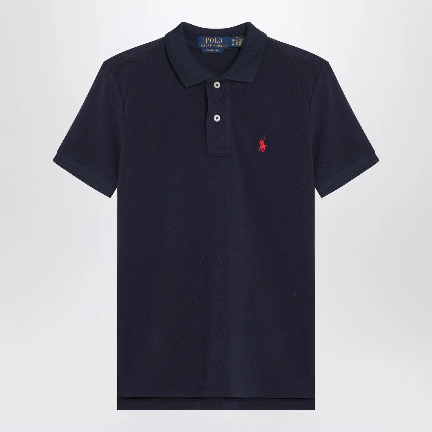 Polo Ralph Lauren - Navy blue cotton polo shirt with embroidered logo
