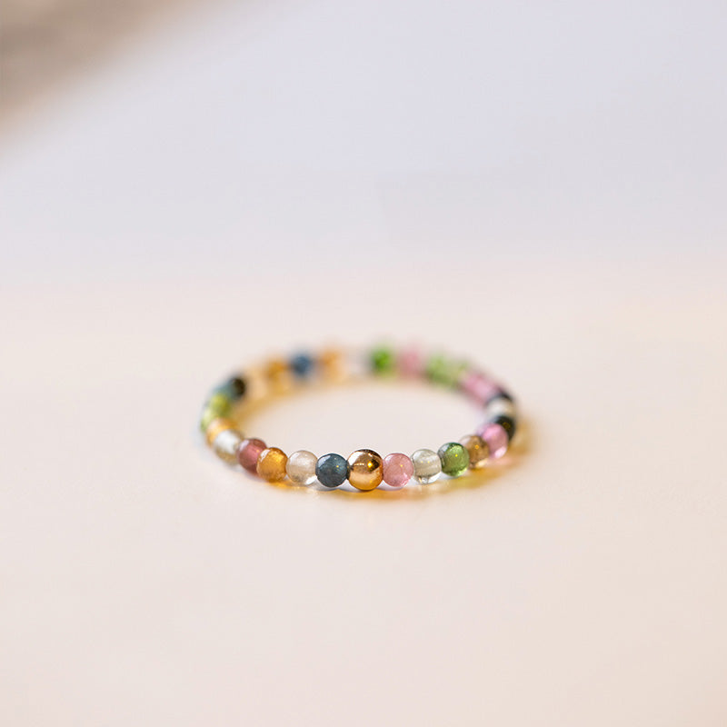 Fortune Jewel Natural Tourmaline Positive Love Ring