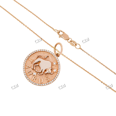 Rose Gold and Yellow Gold Plated Pendant Necklace for Girl