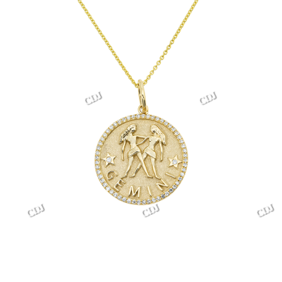 VVS Moissanite Silver Round Pendant for Women Necklace