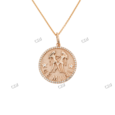 VVS Moissanite Silver Round Pendant for Women Necklace