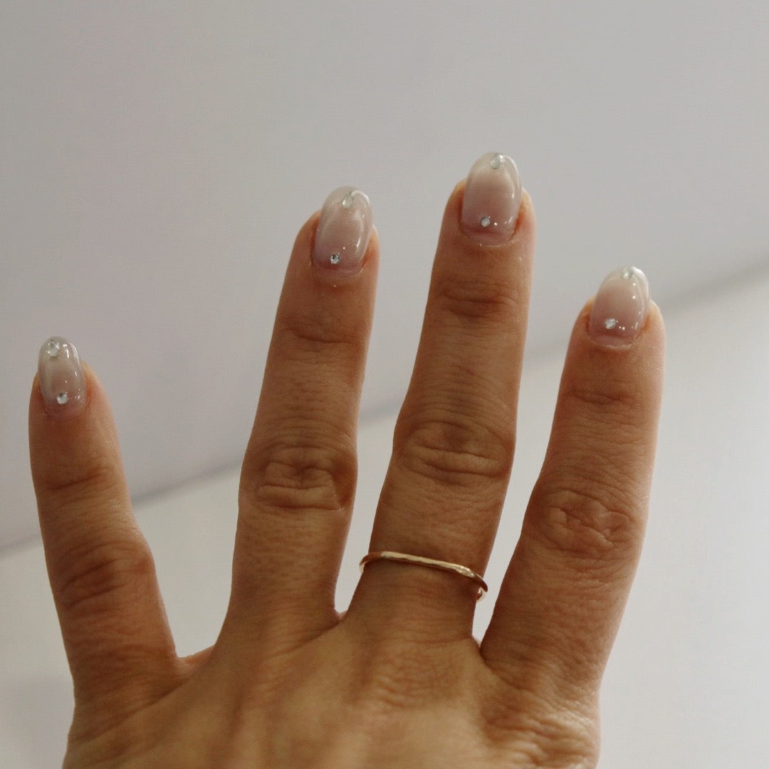 Flat Top Hammered Stacking Ring - Choose your Metal - Sterling Silver or Gold Fill