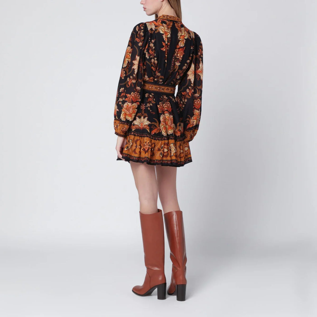 FARM Rio - Black Majestic Garden mini dress