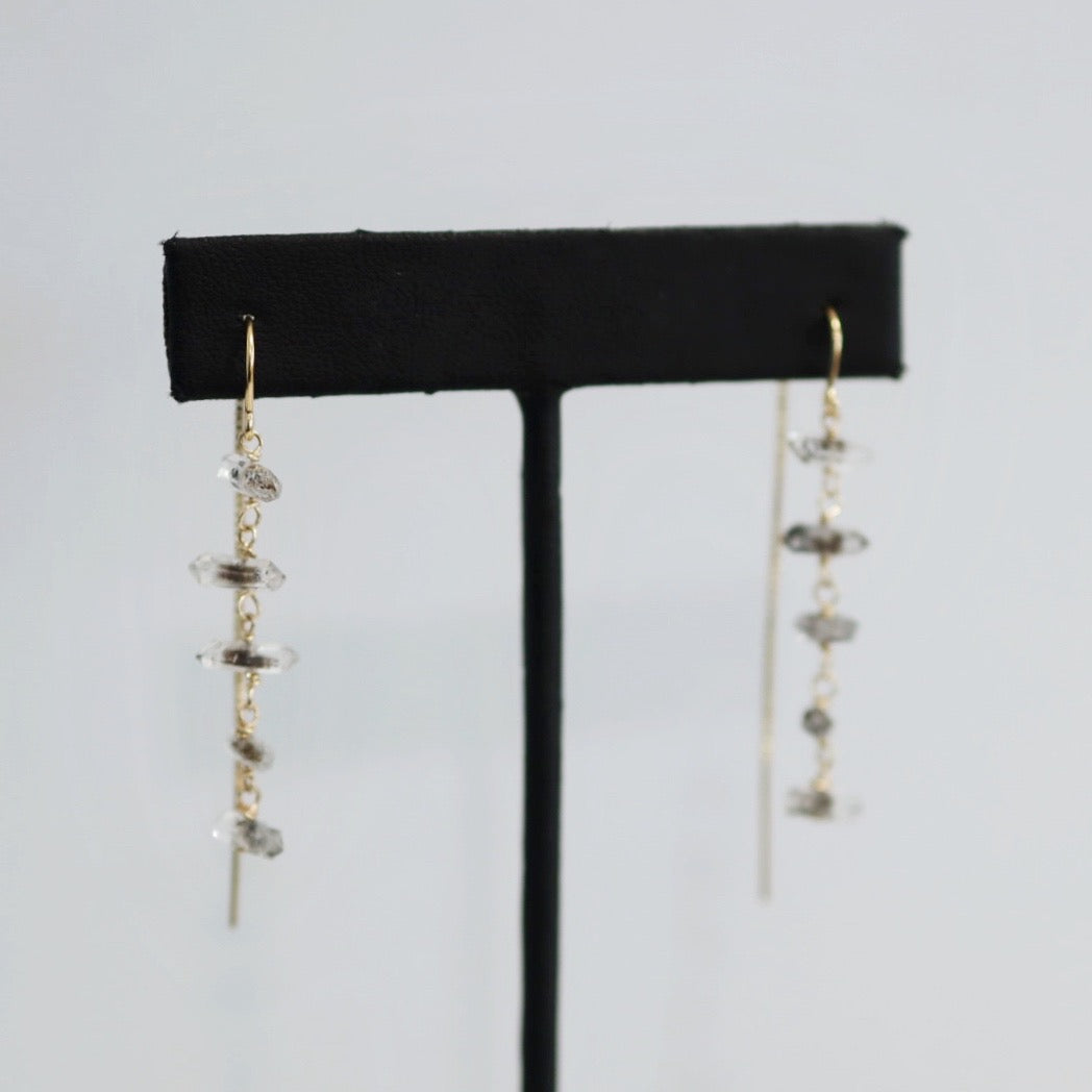 Quartz Gemstone Drop Earrings- Choose Your Metal - Sterling Silver or Gold Fill