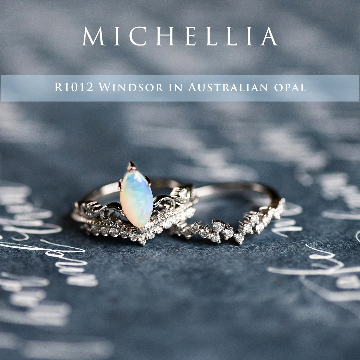 [Windsor] Heirloom Crown Marquise Cut Ring in Opal