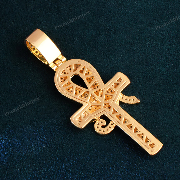 S925 Sterling Silver Eye of Horus Ankh Cross Pendant
