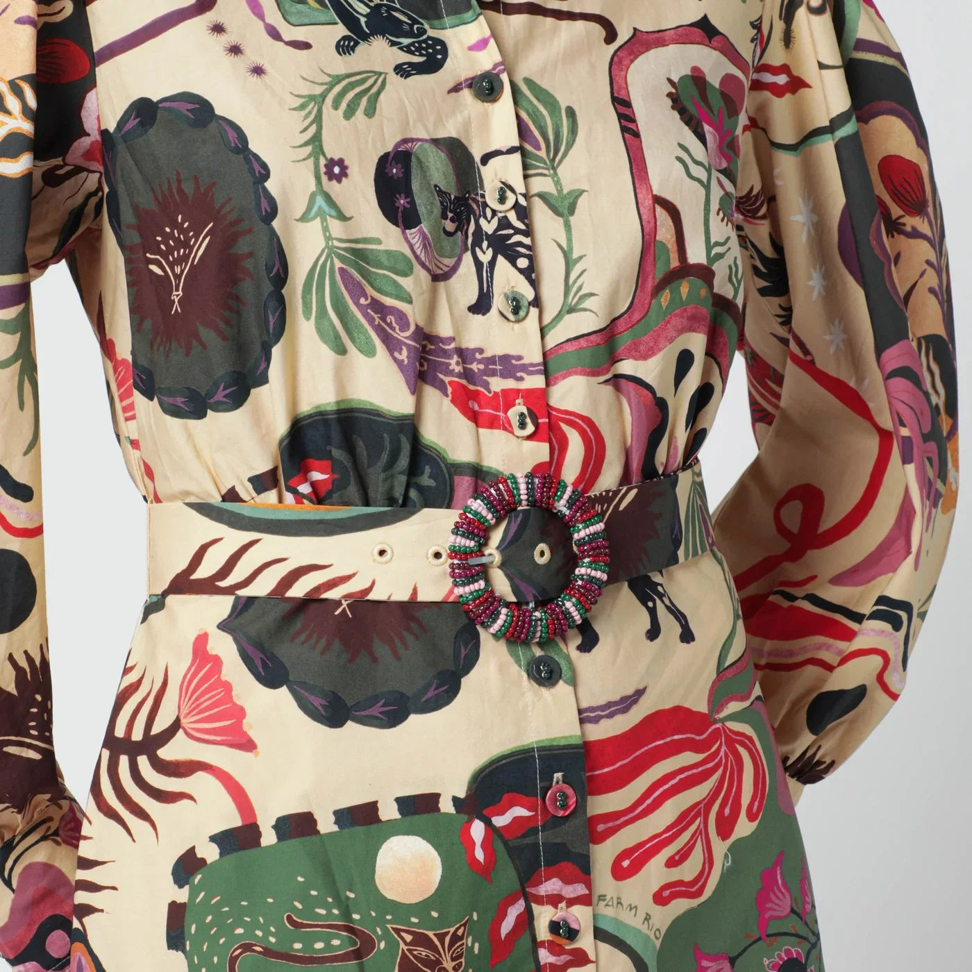 FARM Rio - Short multicolour dress with matching belt