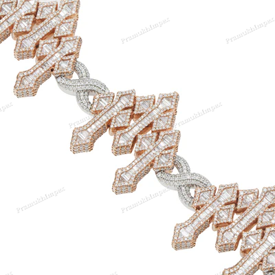Moissanite Diamond Infiniti Link Triple Cross Bracelet