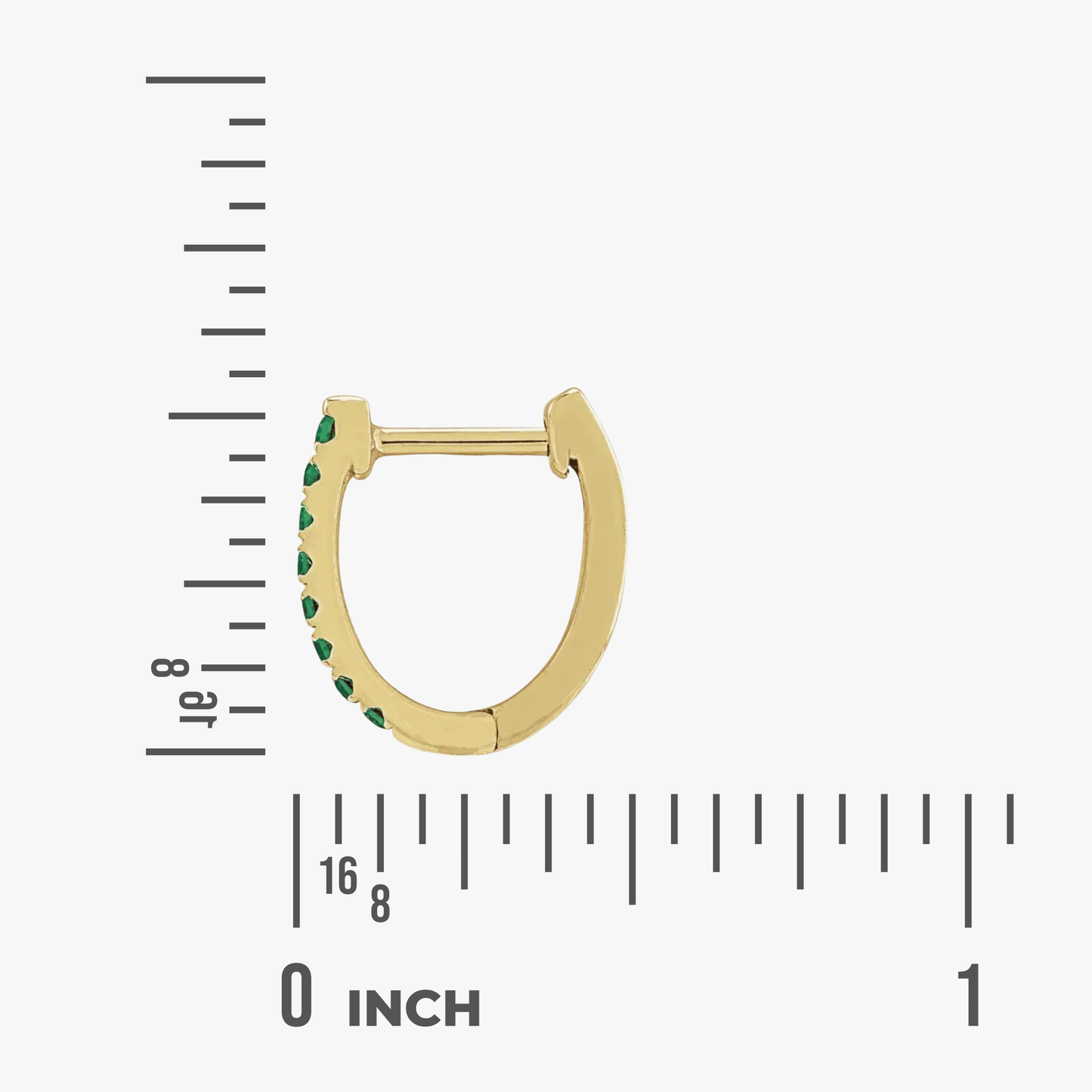 The Gemstone Hoop | Lab-Grown Emerald