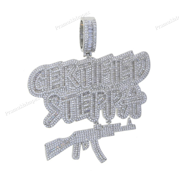 Sterling Silver Moissanite CERTIFIED STEPPA Pendant