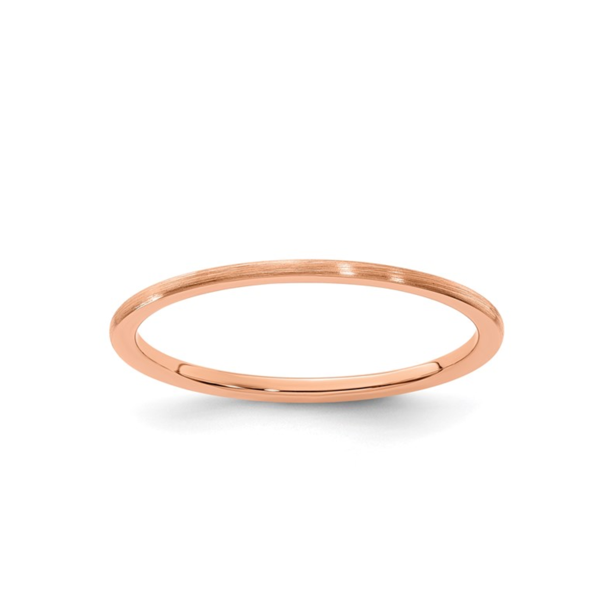 The Half Round Stacking Ring | Satin | 1.2mm