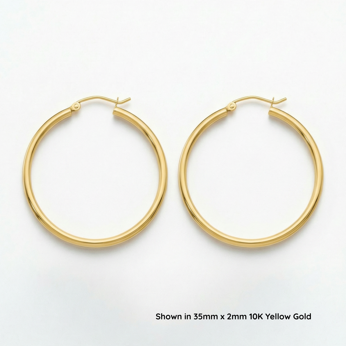 Statement Gold Hoop Earrings | 10K White & Yellow Gold