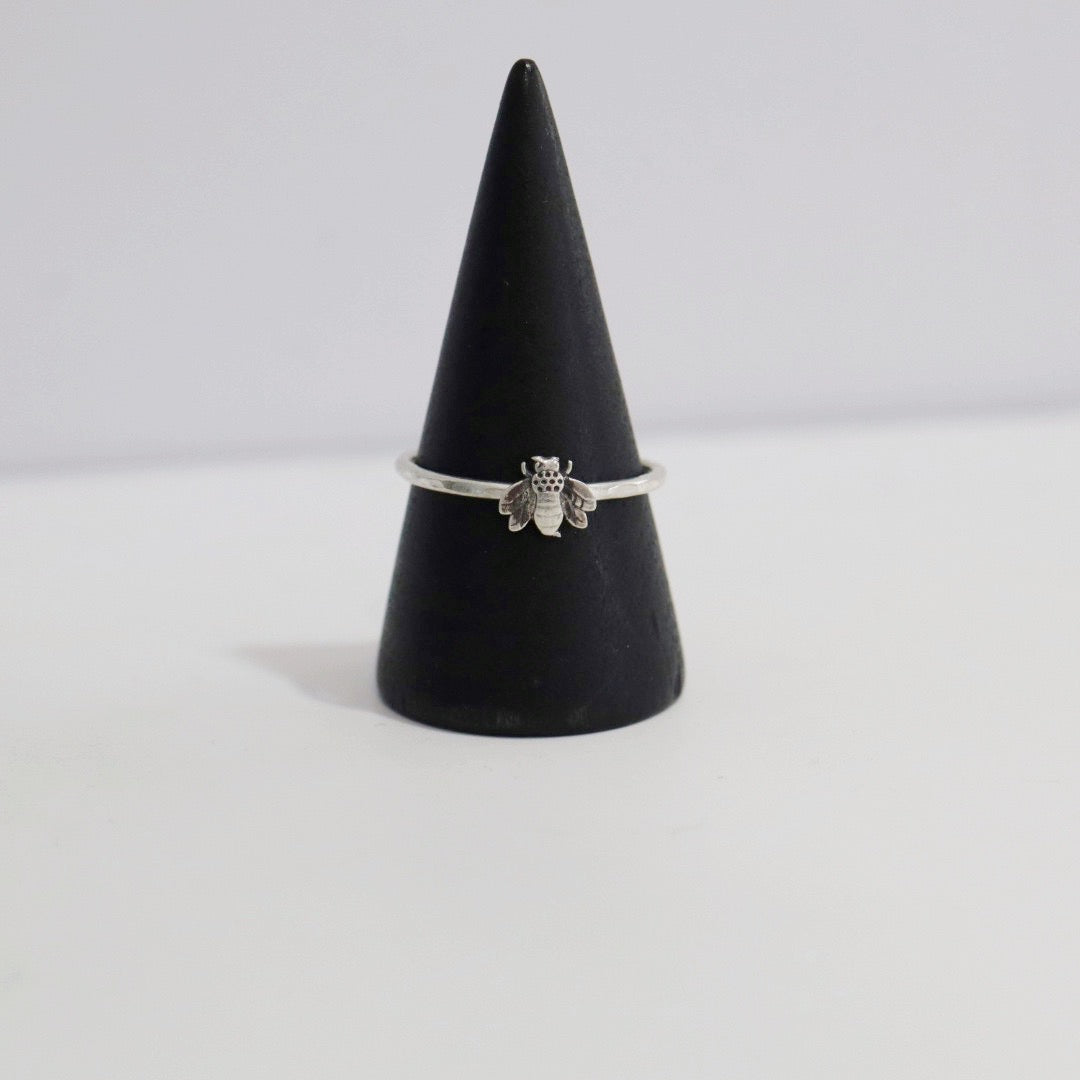 Bee Stacking Ring in Sterling Silver / READY TO SHIP sizes 6.5 and 7.75