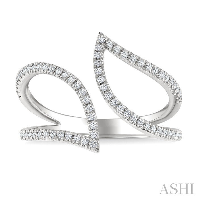 Leaf Diamond Fashion Open Ring